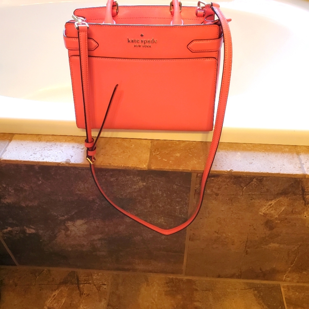 Kate Spade Staci Medium Satchel Watermelon Crossbody Purse